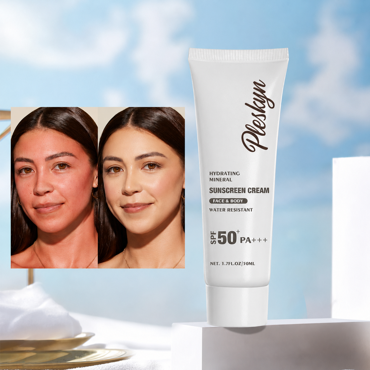 Pleskyn Daily Shield SPF 50 Face & Body Sunscreen