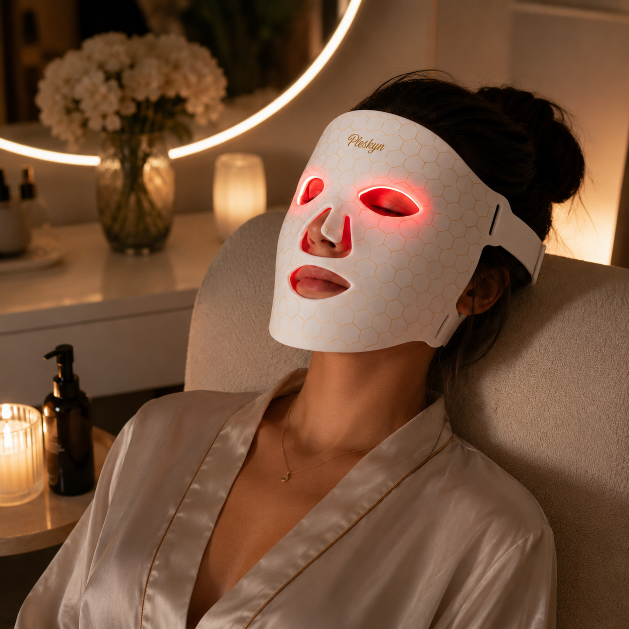 Pleskyn LumaGlow 7-Color LED Face Mask